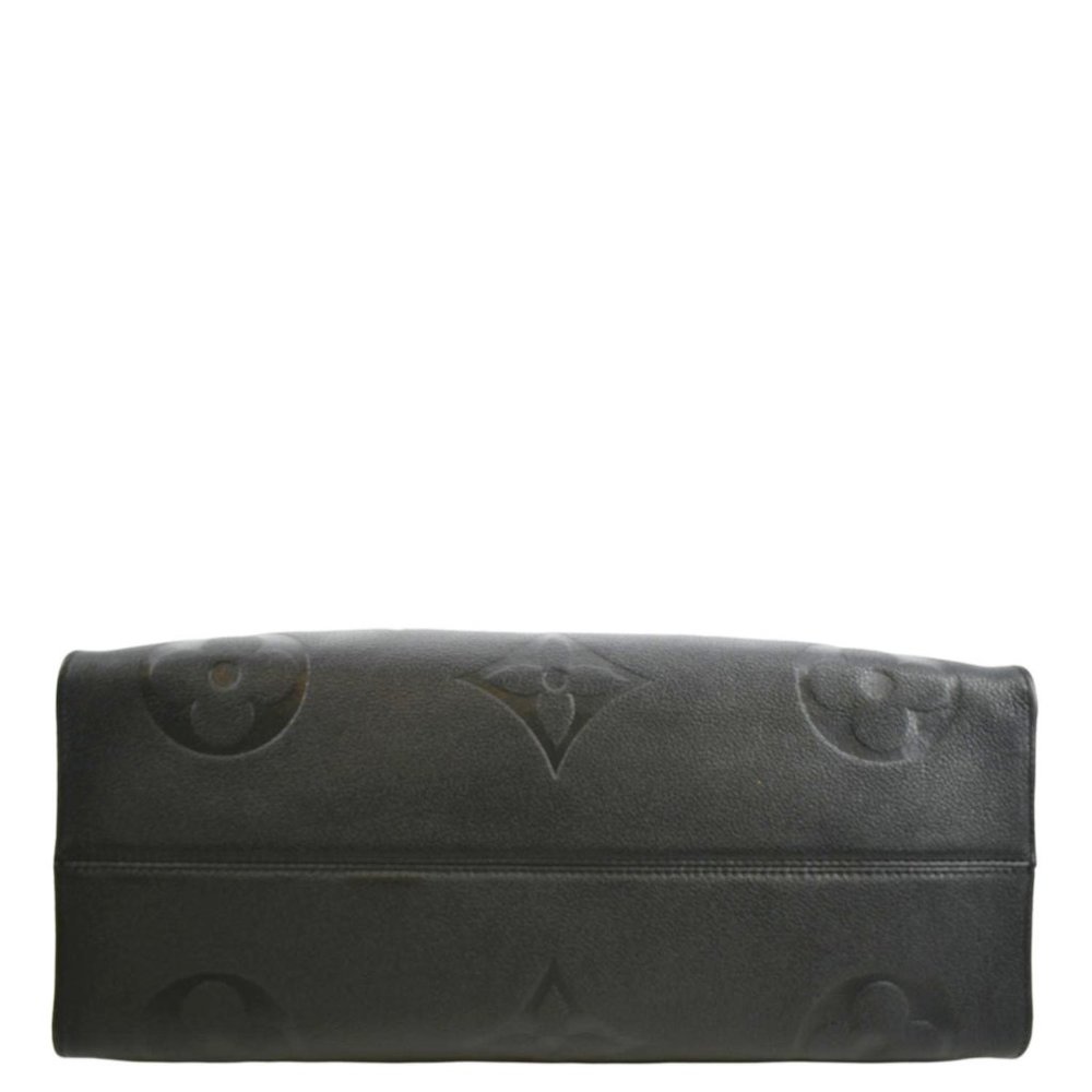 LOUIS VUITTON  Onthego GM Monogram Empreinte Leather Tote Bag Black - Picture 10 of 12